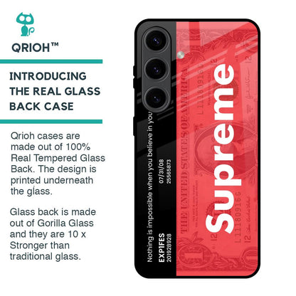 Supreme Ticket Glass Case for Samsung Galaxy S24 5G