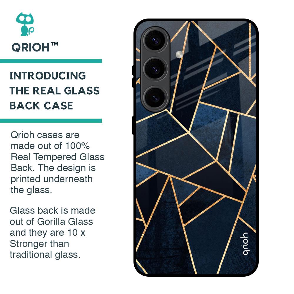 Abstract Tiles Glass Case for Samsung Galaxy S24 5G