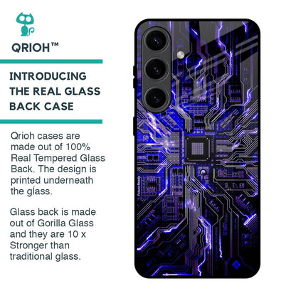 Techno Color Pattern Glass Case For Samsung Galaxy S24 5G