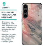 Pink And Grey Marble Glass Case For Samsung Galaxy S24 5G