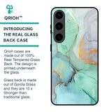Green Marble Glass Case for Samsung Galaxy S24 5G