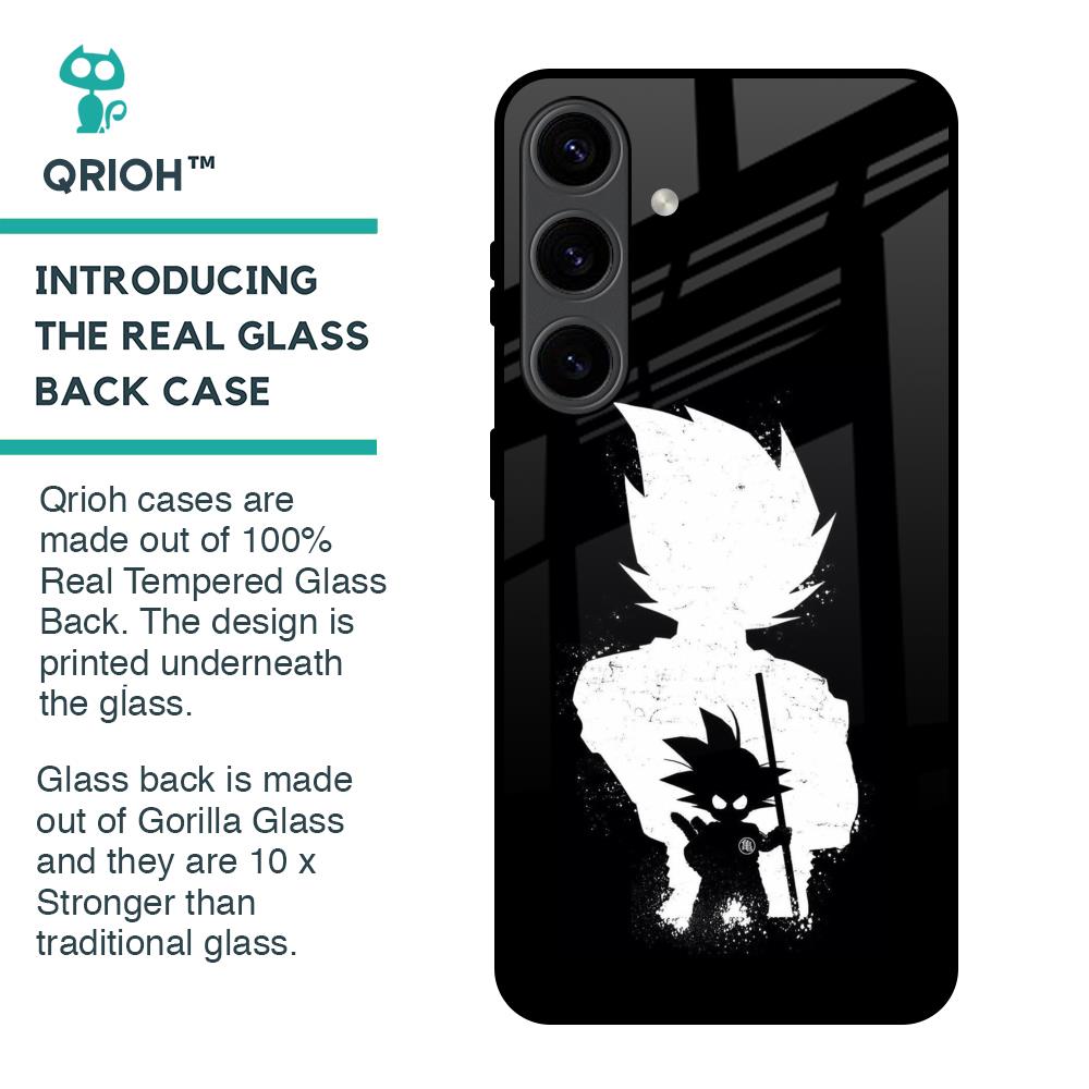 Monochrome Goku Glass Case for Samsung Galaxy S24 5G