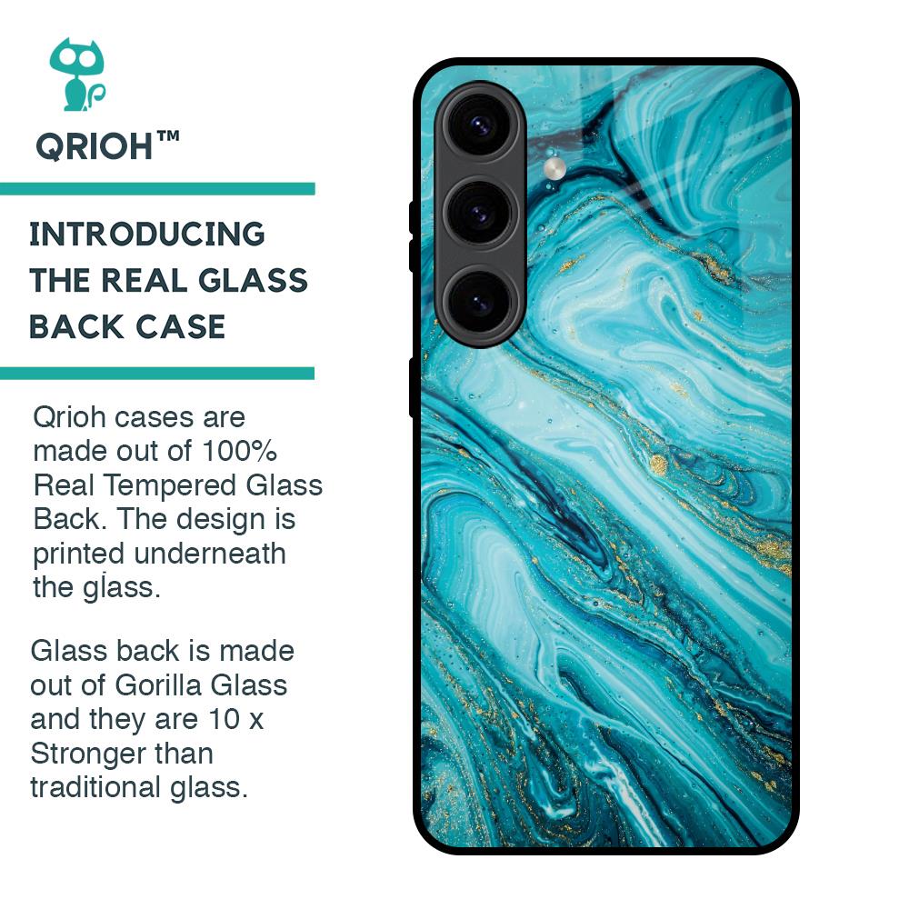 Ocean Marble Glass Case for Samsung Galaxy S24 5G