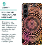 Floral Mandala Glass Case for Samsung Galaxy S24 5G