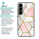 Geometrical Marble Glass Case for Samsung Galaxy S24 5G