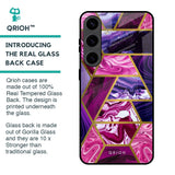 Electroplated Geometric Marble Glass Case for Samsung Galaxy S24 5G