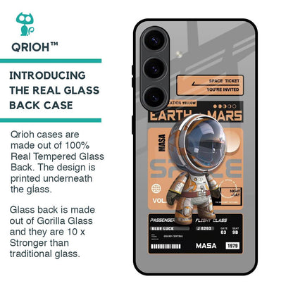 Space Ticket Glass Case for Samsung Galaxy S24 5G