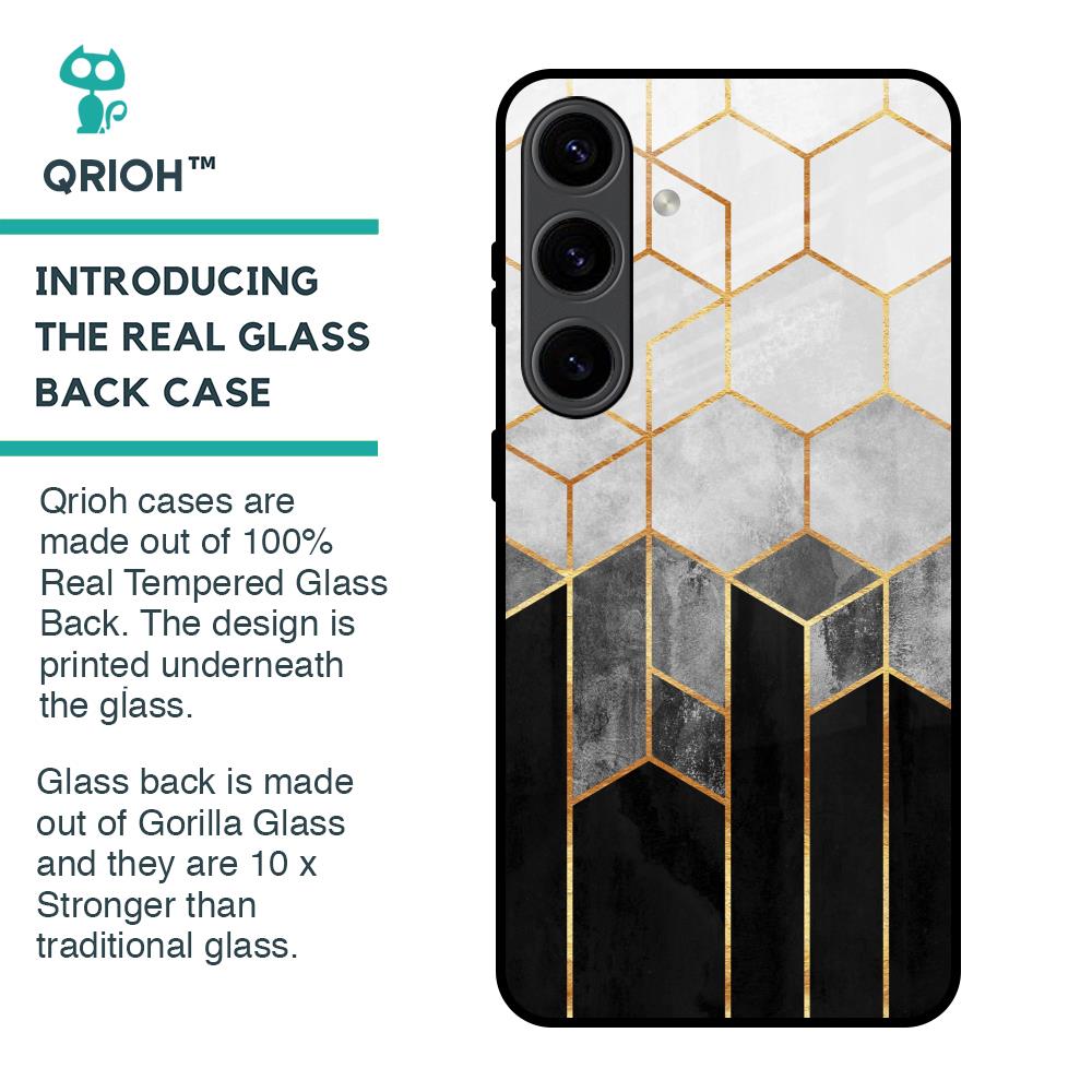 Tricolor Pattern Glass Case for Samsung Galaxy S24 5G