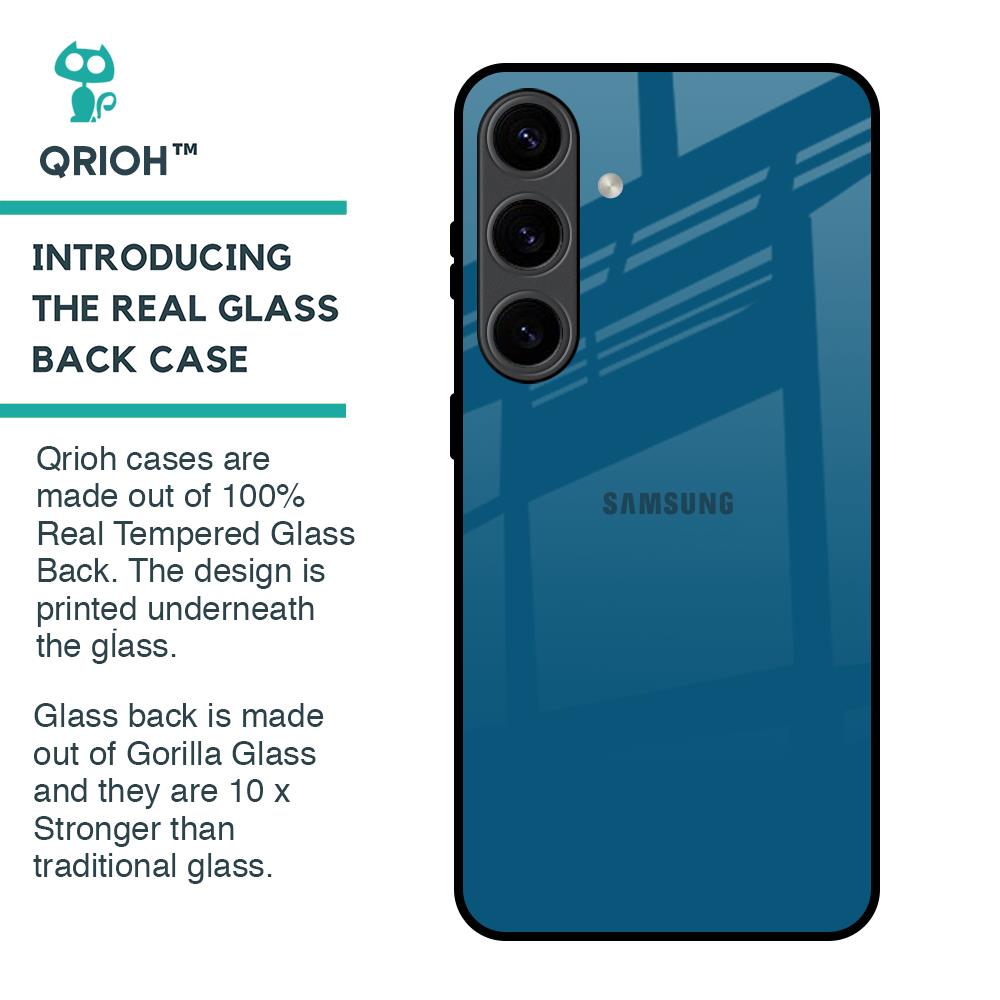 Cobalt Blue Glass Case for Samsung Galaxy S24 5G