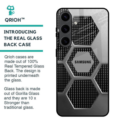 Hexagon Style Glass Case For Samsung Galaxy S24 5G