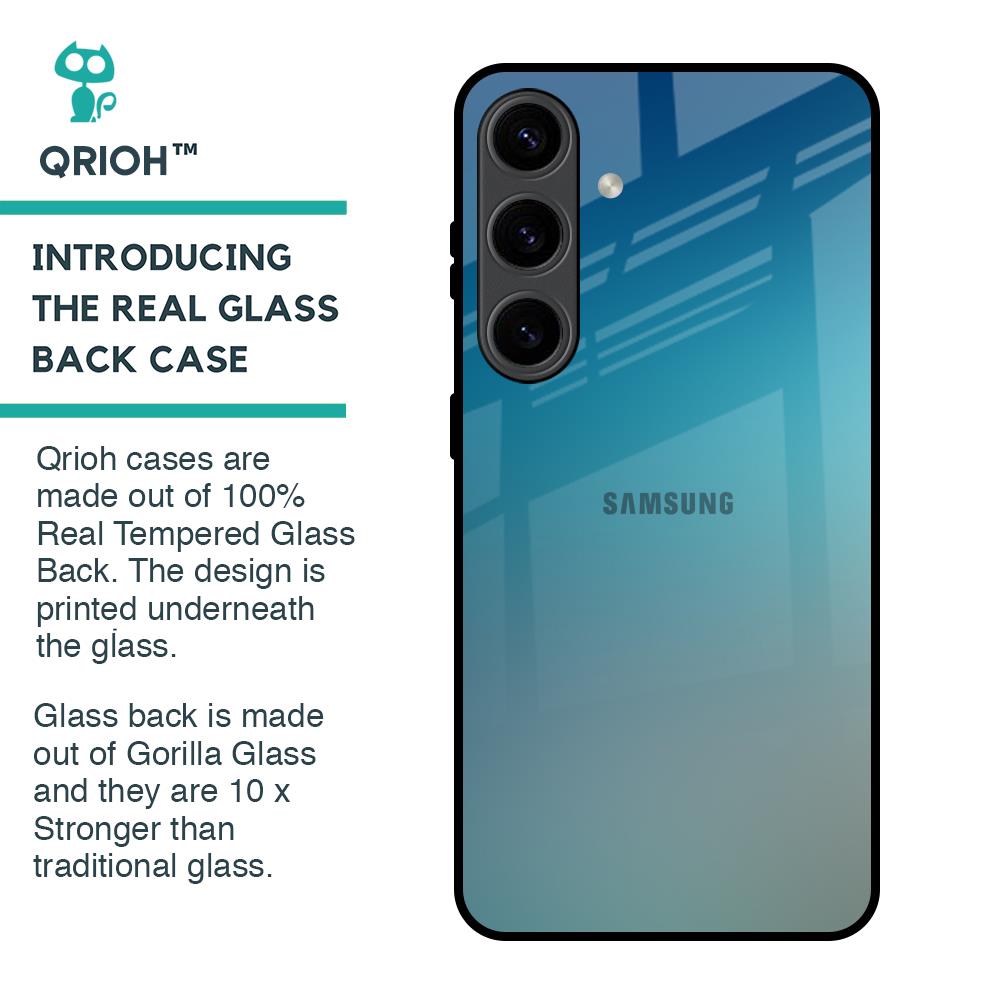 Sea Theme Gradient Glass Case for Samsung Galaxy S24 5G