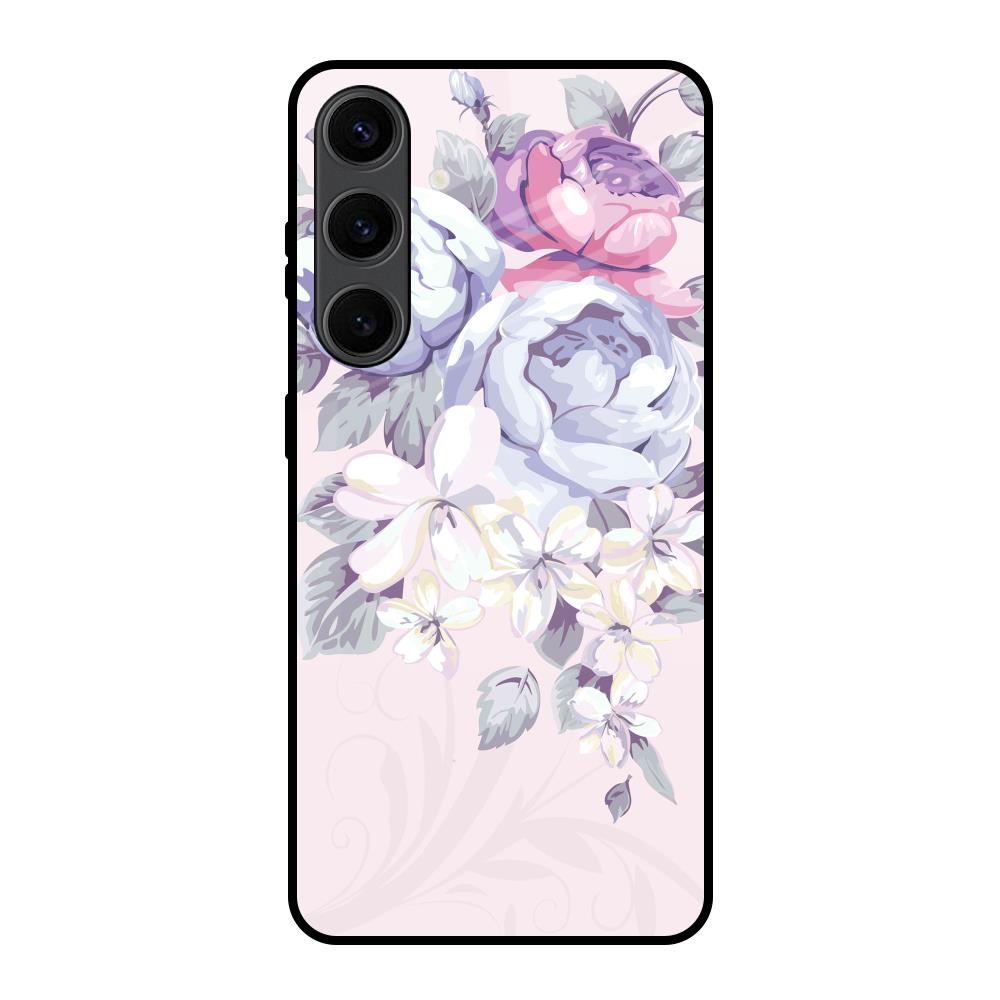 Elegant Floral Samsung Galaxy S24 Plus 5G Glass Back Cover Online