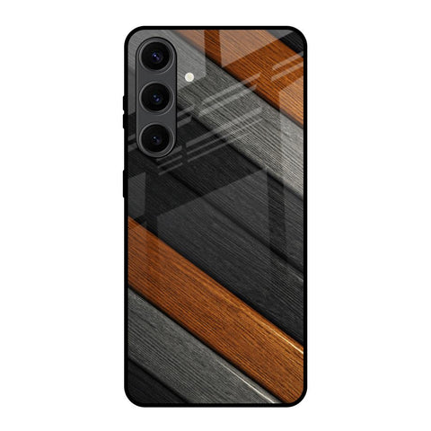 Tri Color Wood Samsung Galaxy S24 Plus 5G Glass Back Cover Online