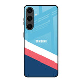 Pink & White Stripes Samsung Galaxy S24 Plus 5G Glass Back Cover Online