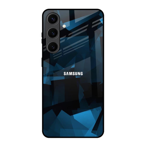Polygonal Blue Box Samsung Galaxy S24 Plus 5G Glass Back Cover Online