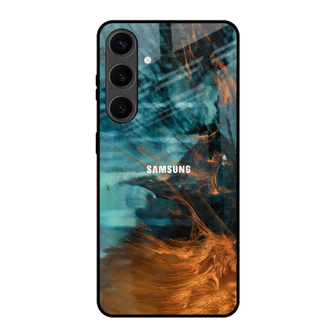 Golden Splash Samsung Galaxy S24 Plus 5G Glass Back Cover Online
