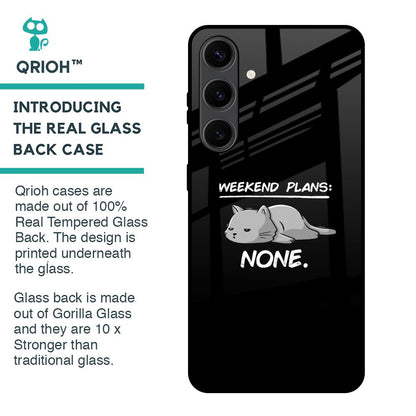 Weekend Plans Glass Case for Samsung Galaxy S24 Plus 5G