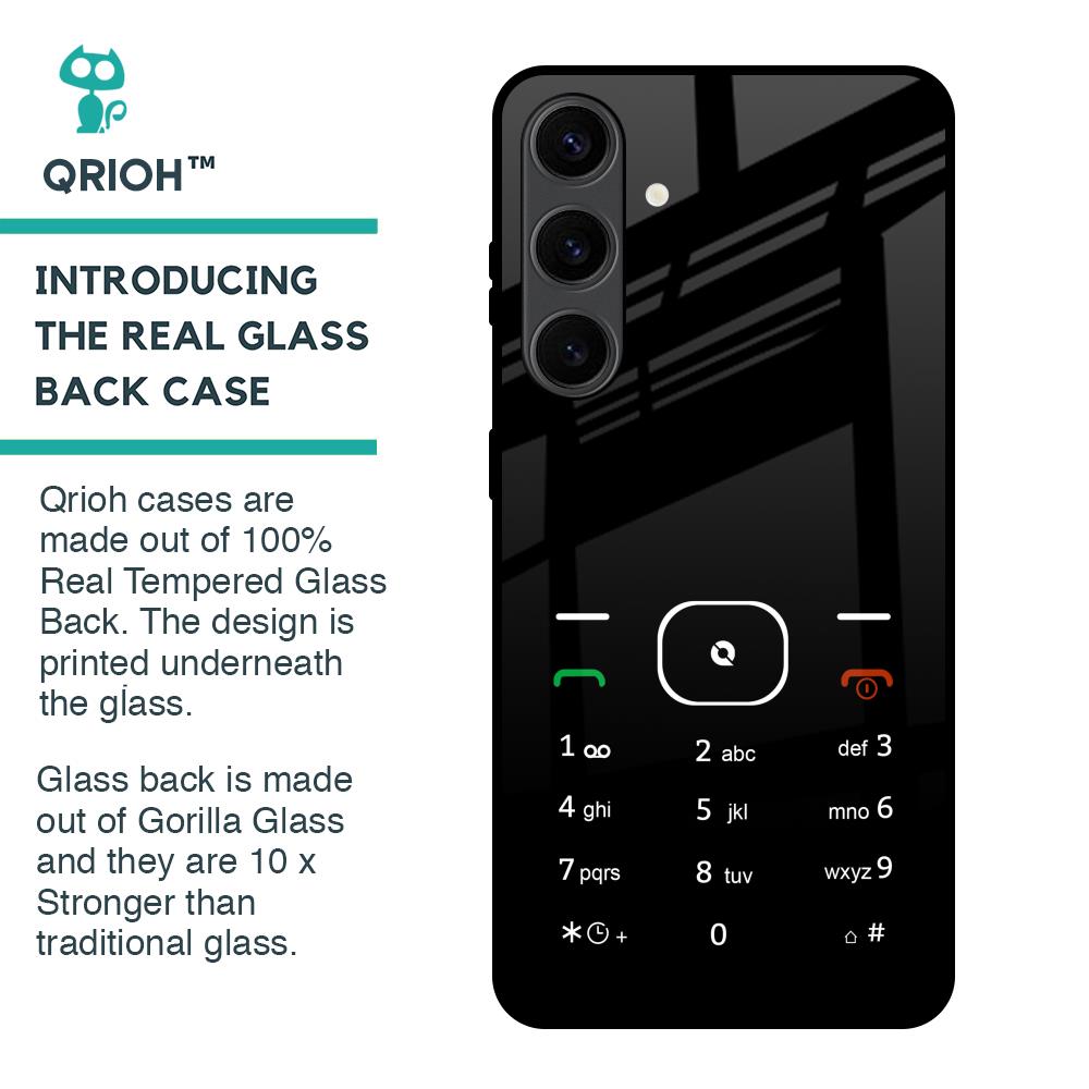 Classic Keypad Pattern Glass Case for Samsung Galaxy S24 Plus 5G