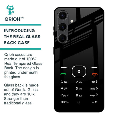 Classic Keypad Pattern Glass Case for Samsung Galaxy S24 Plus 5G