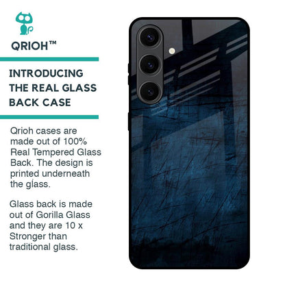 Dark Blue Grunge Glass Case for Samsung Galaxy S24 Plus 5G