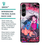 Radha Krishna Art Glass Case for Samsung Galaxy S24 Plus 5G