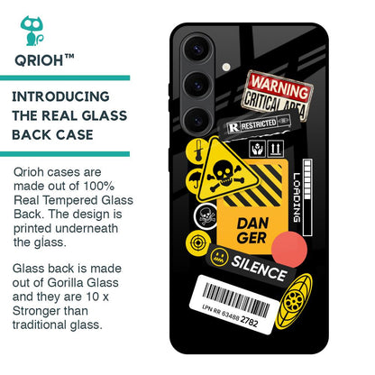 Danger Signs Glass Case for Samsung Galaxy S24 Plus 5G