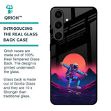 Retro Astronaut Glass Case for Samsung Galaxy S24 Plus 5G