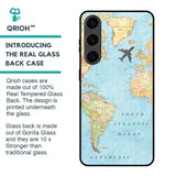 Travel Map Glass Case for Samsung Galaxy S24 Plus 5G