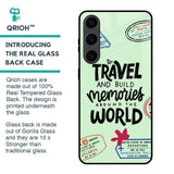 Travel Stamps Glass Case for Samsung Galaxy S24 Plus 5G