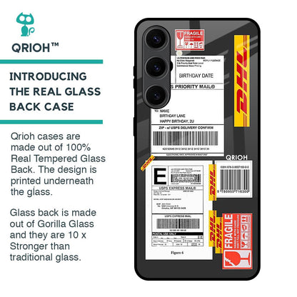 Cool Barcode Label Glass Case For Samsung Galaxy S24 Plus 5G