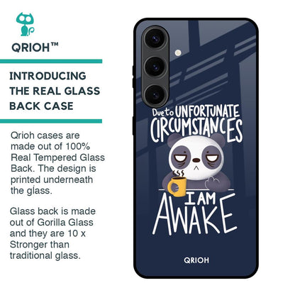 Struggling Panda Glass Case for Samsung Galaxy S24 Plus 5G