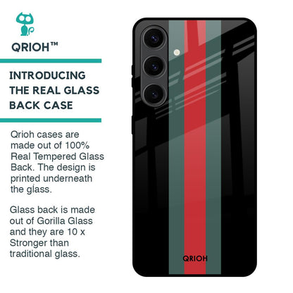 Vertical Stripes Glass Case for Samsung Galaxy S24 Plus 5G