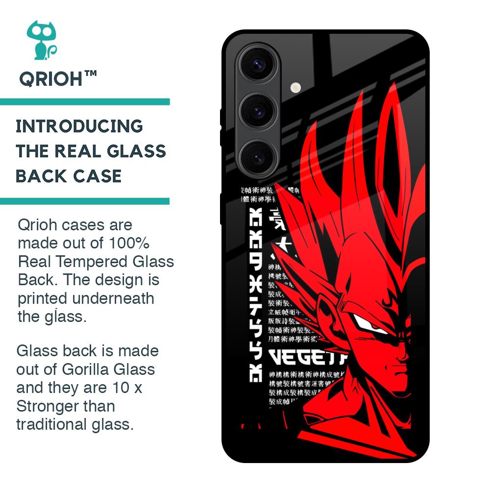 Red Vegeta Glass Case for Samsung Galaxy S24 Plus 5G
