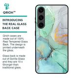 Green Marble Glass Case for Samsung Galaxy S24 Plus 5G