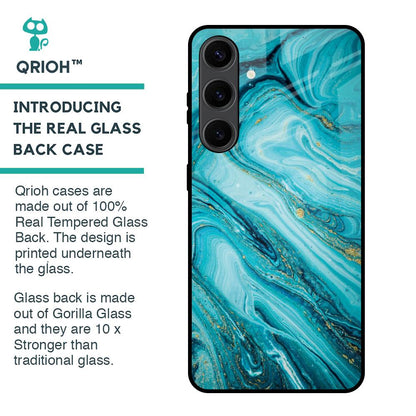 Ocean Marble Glass Case for Samsung Galaxy S24 Plus 5G