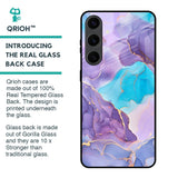 Alcohol ink Marble Glass Case for Samsung Galaxy S24 Plus 5G