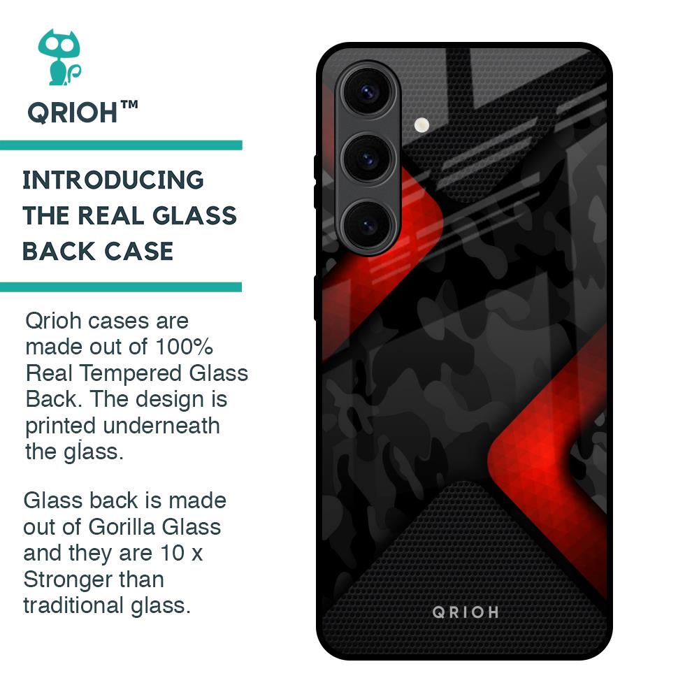 Modern Camo Abstract Glass Case for Samsung Galaxy S24 Plus 5G