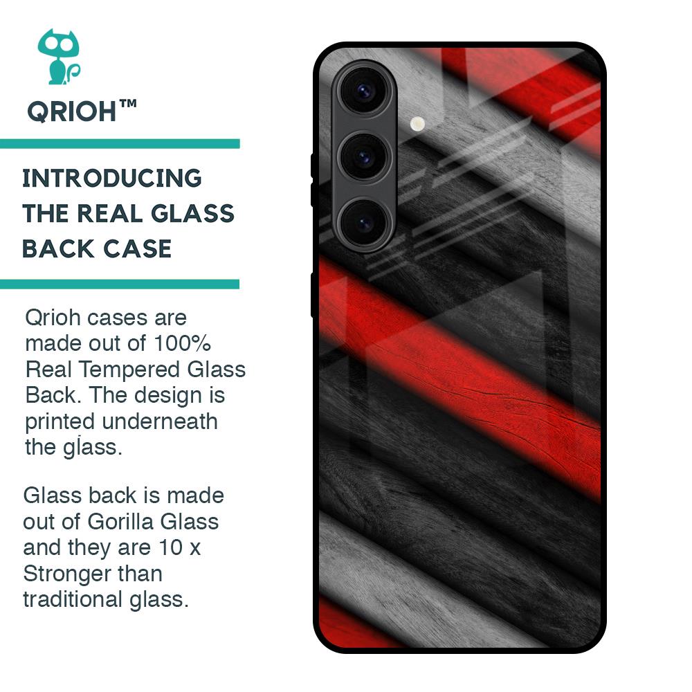 Soft Wooden Texture Glass Case for Samsung Galaxy S24 Plus 5G