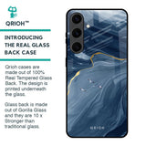 Deep Ocean Marble Glass Case for Samsung Galaxy S24 Plus 5G