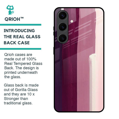 Brush Stroke Art Glass Case for Samsung Galaxy S24 Plus 5G