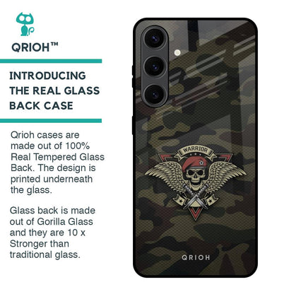 Army Warrior Glass Case for Samsung Galaxy S24 Plus 5G