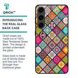 Multicolor Mandala Glass Case for Samsung Galaxy S24 Plus 5G