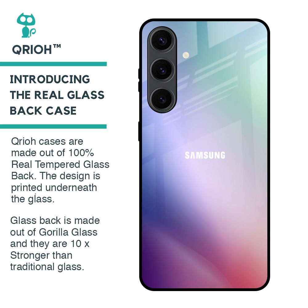 Abstract Holographic Glass Case for Samsung Galaxy S24 Plus 5G