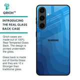 Blue Wave Abstract Glass Case for Samsung Galaxy S24 Plus 5G