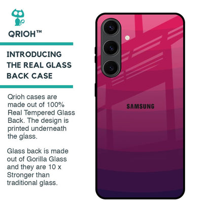 Wavy Pink Pattern Glass Case for Samsung Galaxy S24 Plus 5G