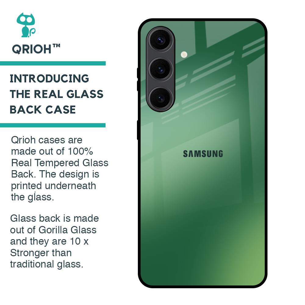 Green Grunge Texture Glass Case for Samsung Galaxy S24 Plus 5G