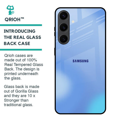 Vibrant Blue Texture Glass Case for Samsung Galaxy S24 Plus 5G