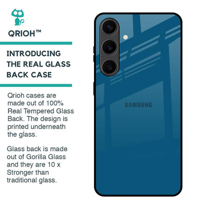 Cobalt Blue Glass Case for Samsung Galaxy S24 Plus 5G