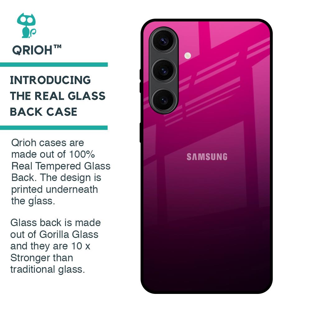 Purple Ombre Pattern Glass Case for Samsung Galaxy S24 Plus 5G
