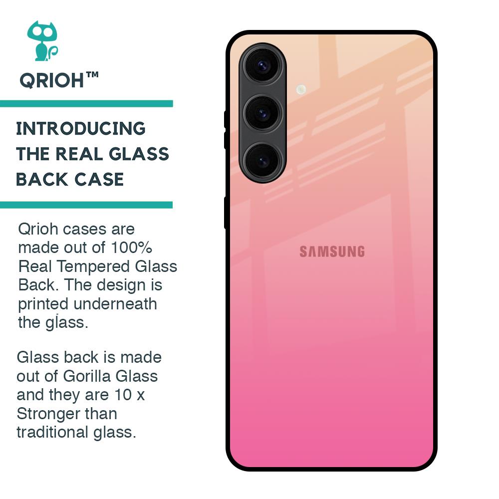 Pastel Pink Gradient Glass Case For Samsung Galaxy S24 Plus 5G